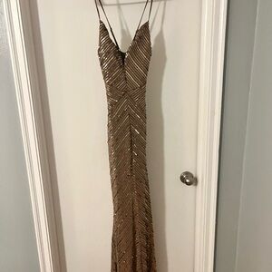 Windsor Bronze Sequin Maxi Dress